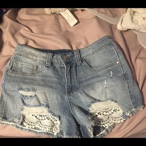 Denim shorts